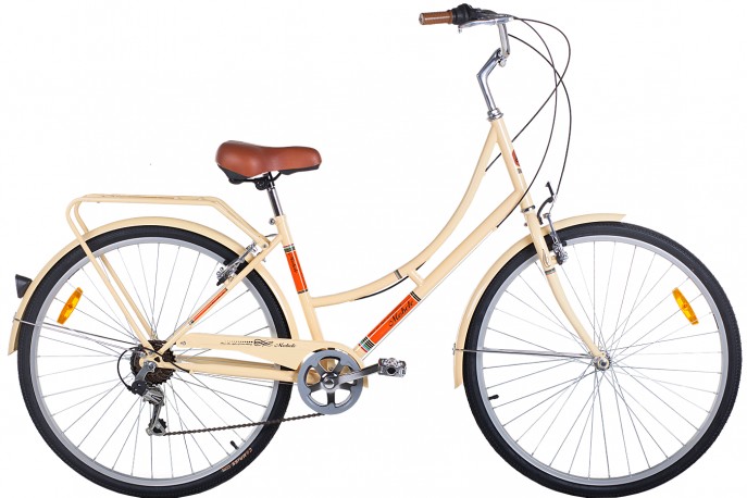 Bicicleta 700 Imperial 7V Com Bagageiro Bege  - Mobele