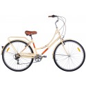 Bicicleta 700 Imperial 7V Com Bagageiro Bege  - Mobele