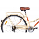 Bicicleta 700 Imperial 7V Com Bagageiro Bege  - Mobele