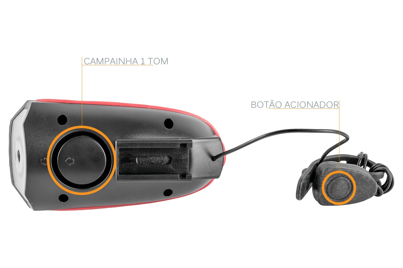 Farol Bateria Recarregável Com Buzina USB - LL