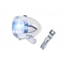 Farol à Pilha com LED Retro Plástico Cromado - Mobele