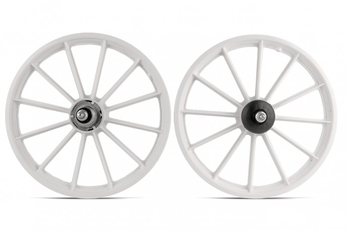 Roda 16 Nylon com Eixo (PAR) White - Wester