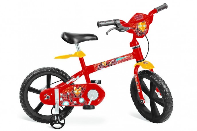 Bicicleta 14 Infantil Homem de Ferro - Bandeirante