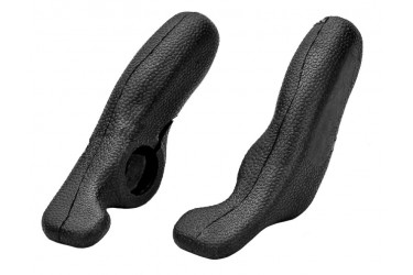 Bar End Alum. Ergonômico Preto Emborrachado - Elleven