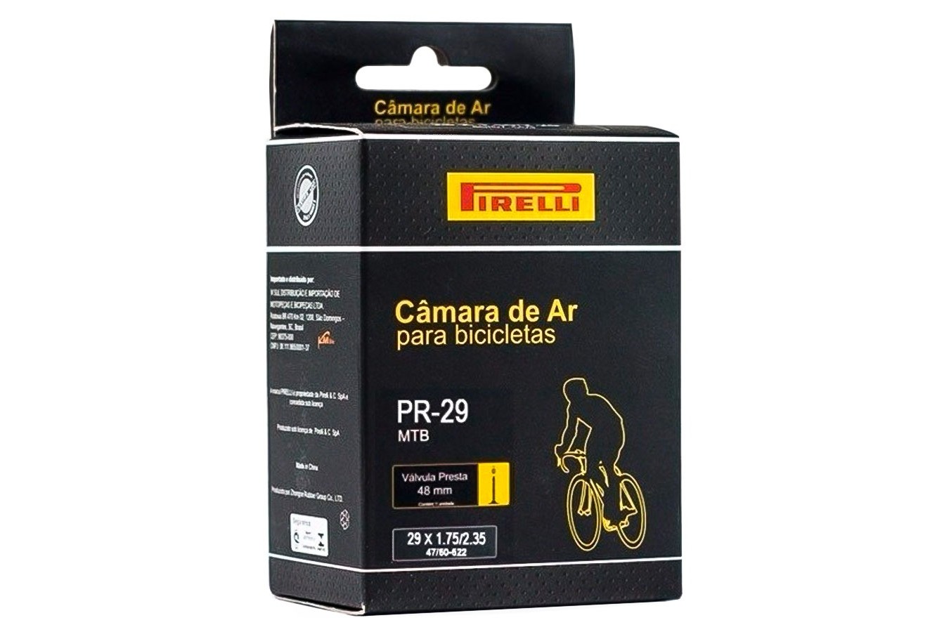 Câmara De Ar 29 x 1.75/2.35, Com Válvula  Presta De 48mm - Pirelli