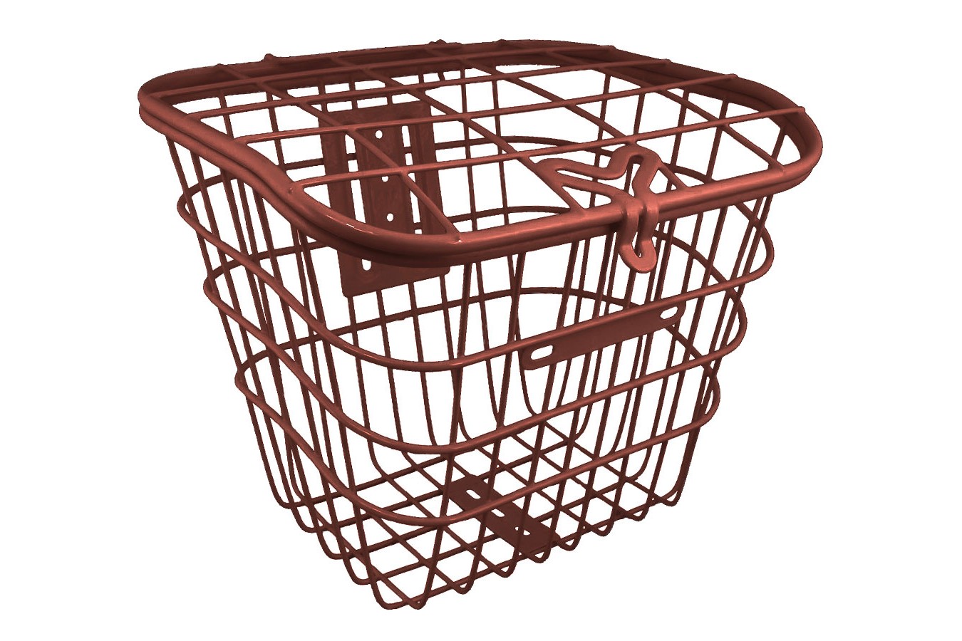 Cesta para bicicleta Retr marrom em a o encapado