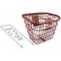 Cesta para bicicleta Retrô marrom em aço encapado