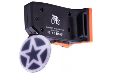 Vista light traseiro recarregável USB Estrela - LL 2