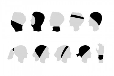 Bandana multiuso Bicycle Preto/Rosa Free Force 2