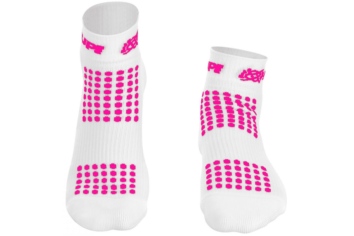 Meias Running Pro Branco/Rosa - Hupi