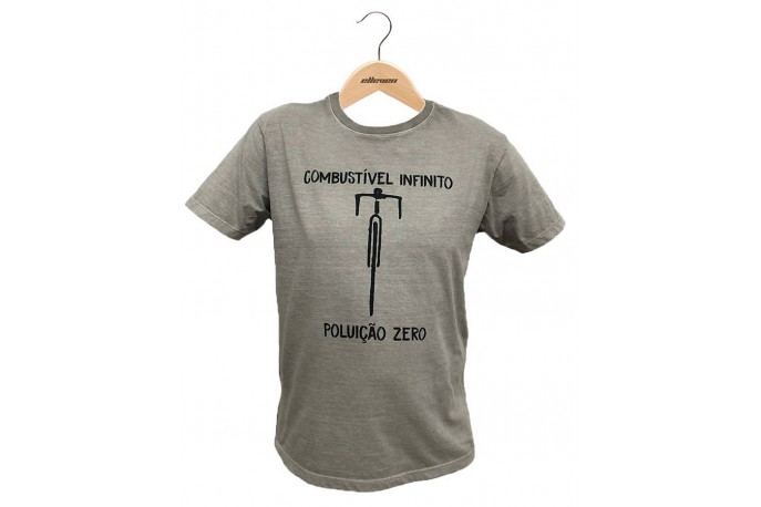 Camiseta Casual Combustível Infinito Cinza Claro - Elleven