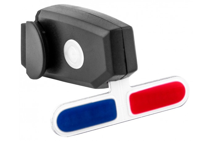 Vista light traseiro recarregável USB Giroflex Luz Azul e vermelha