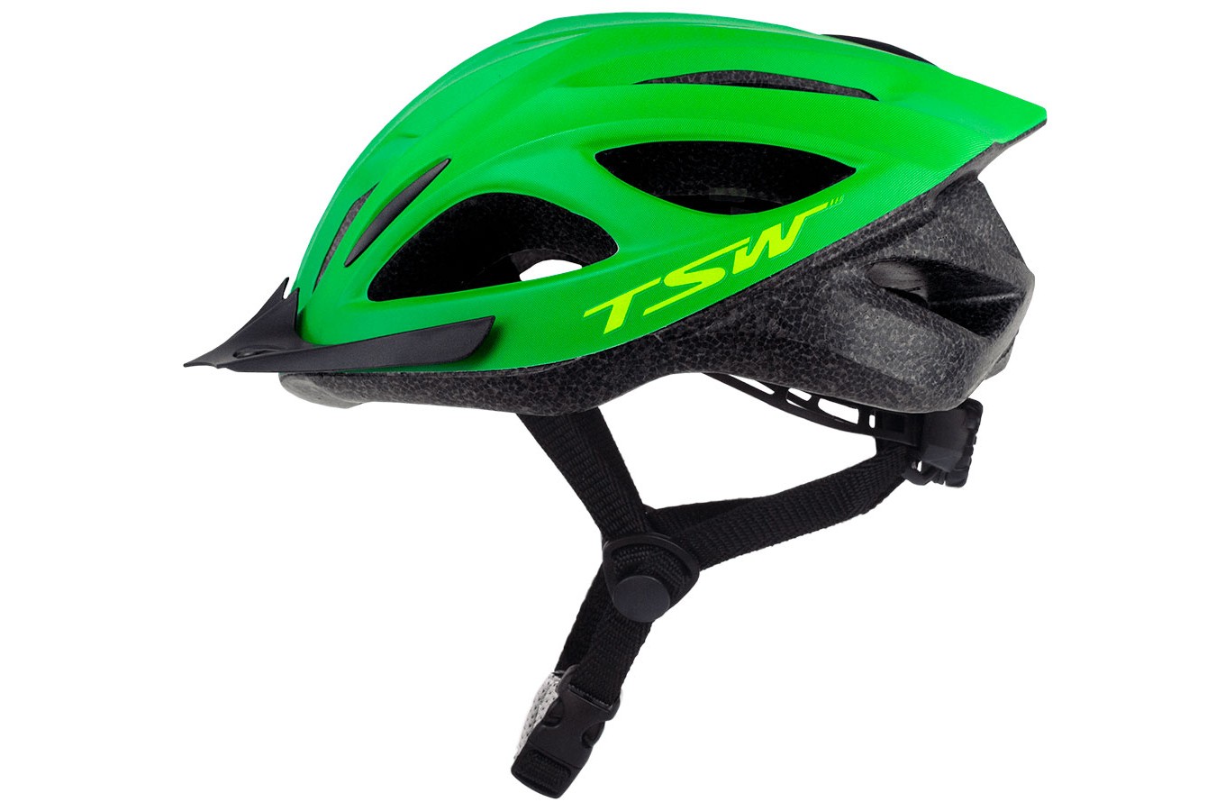 Capacete para ciclista verde MTB Walk com LED - TSW