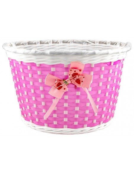 Cesta Infantil Rosa com Laço - Importada