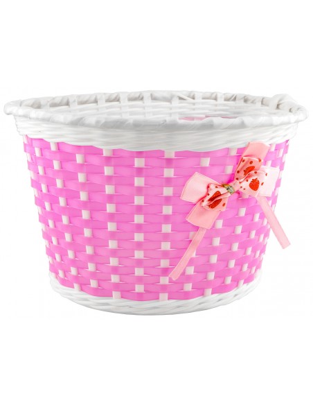 Cesta Infantil Rosa com Laço - Importada