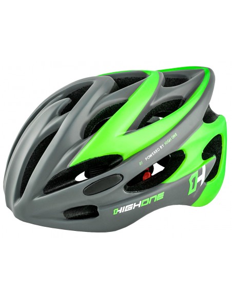 Capacete de ciclista verde com LED Volcano 19 High One