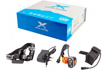 Farol Recarregável Duplo 1200 Lúmens 2 LEDs Cree - X-plore 2