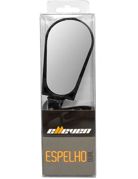 Espelho para bike Oval 88 x 50 mm Preto Elleven