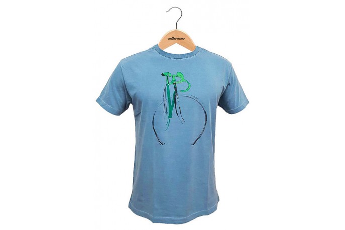 Camiseta Casual Pintura Azul Celeste - Elleven