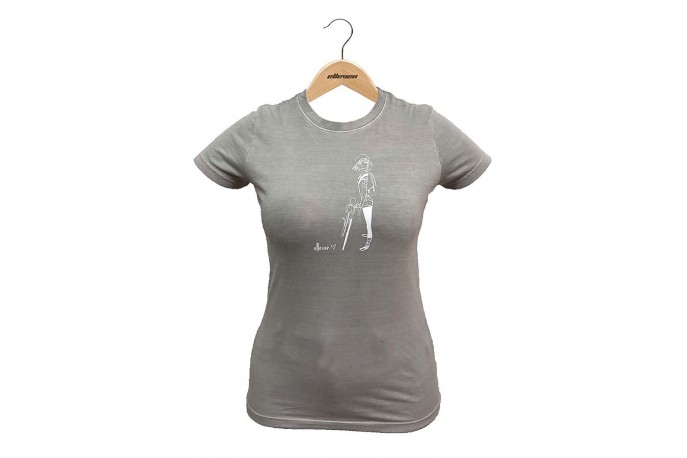 Camiseta Casual Feminina "Girl" Cinza Claro - Elleven