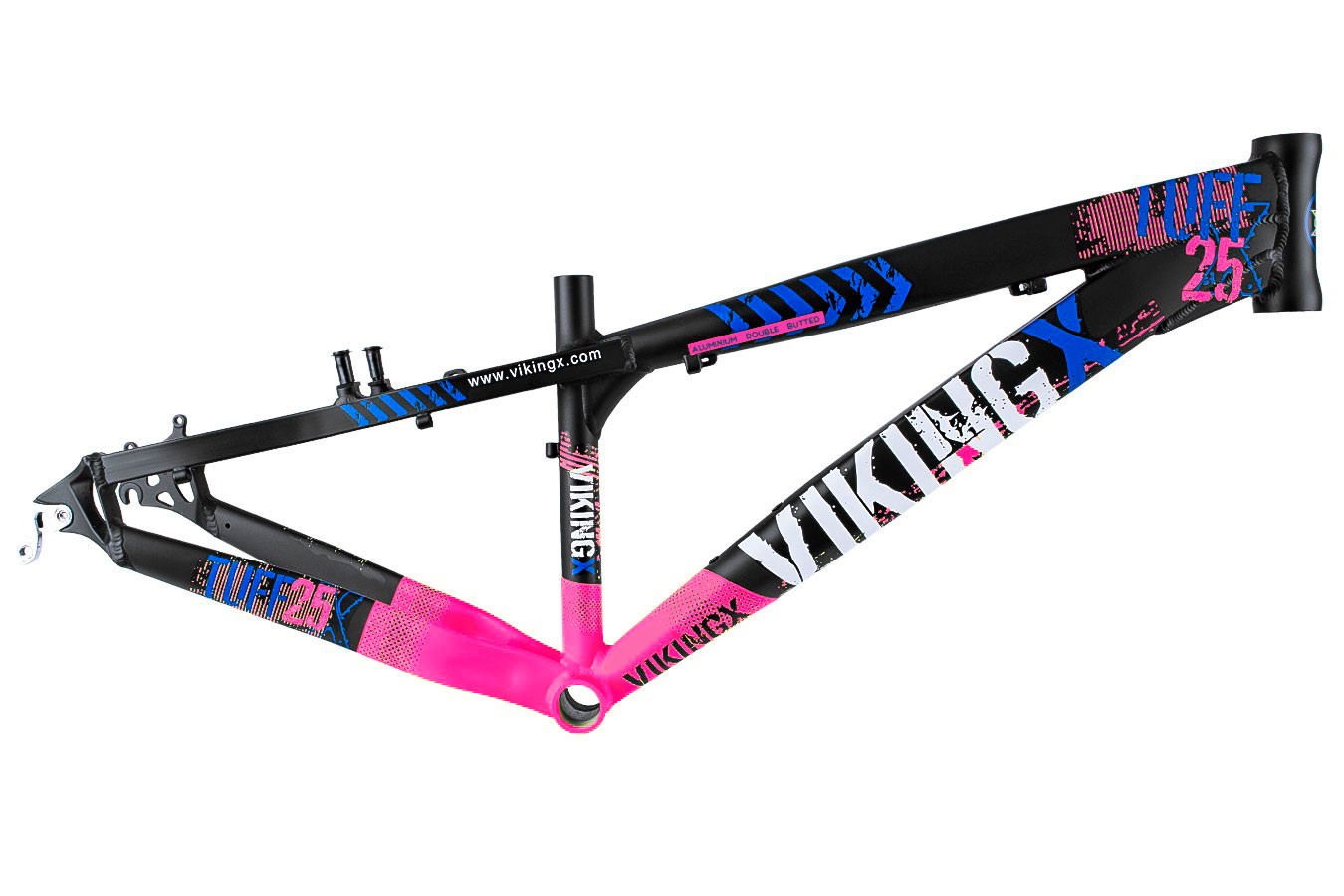 Quadro 26” Dirt Jump Tuff X-25 VikingX Preto e rosa