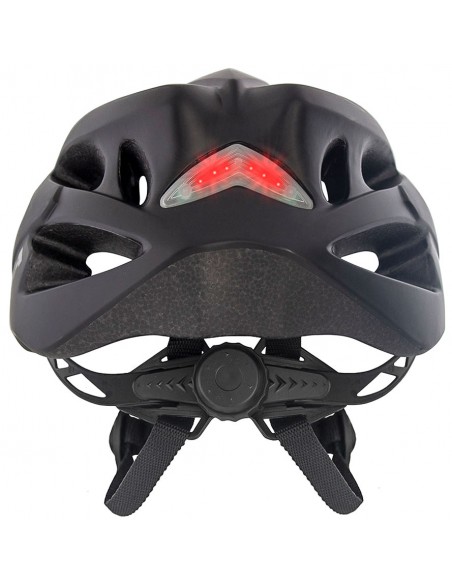 Capacete para Ciclista Inmold Com Pisca e Tela Preto - GTA