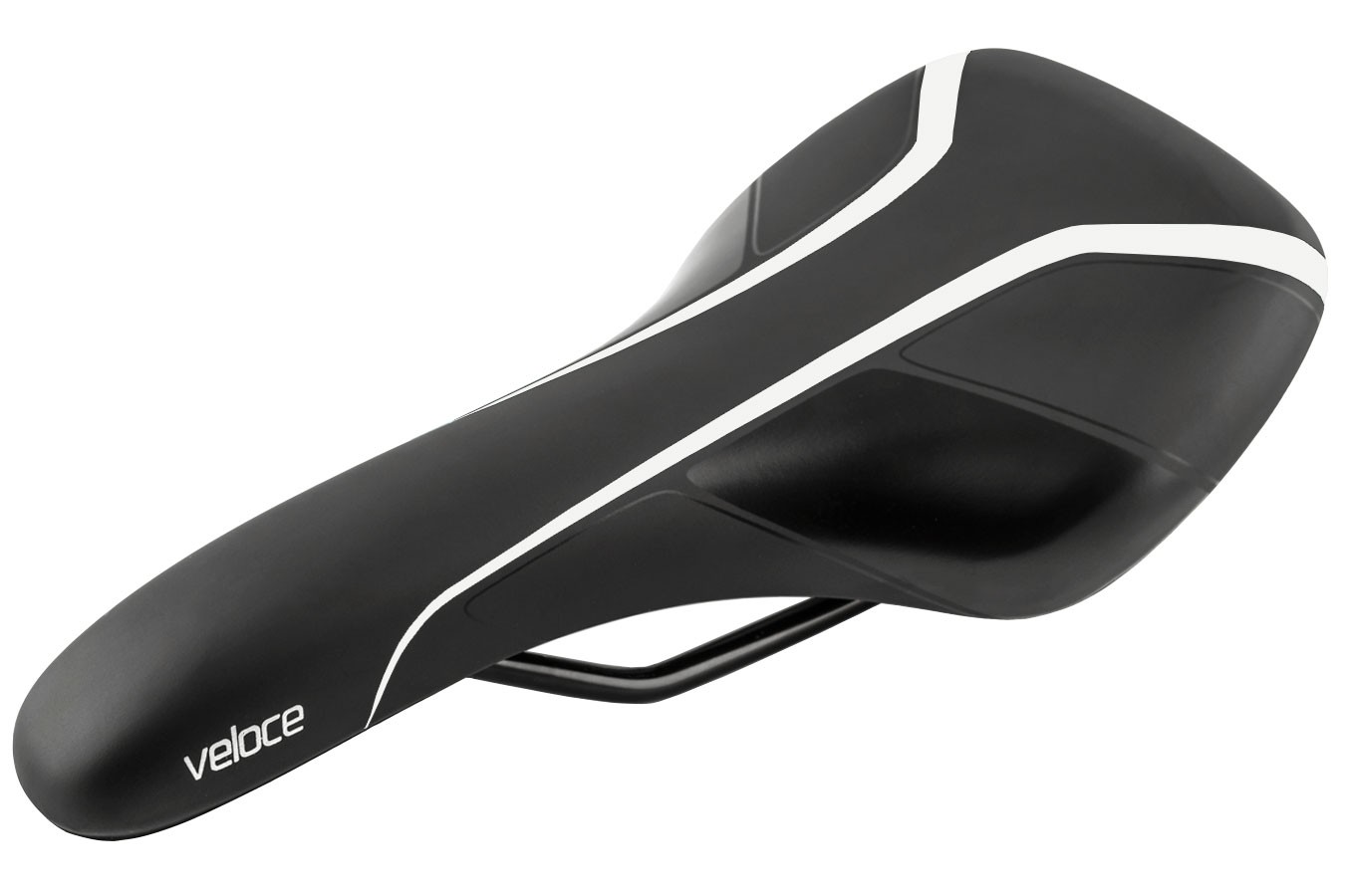 Selim MTB Veloce RVS Preto Verniz/Branco - Selle Royal