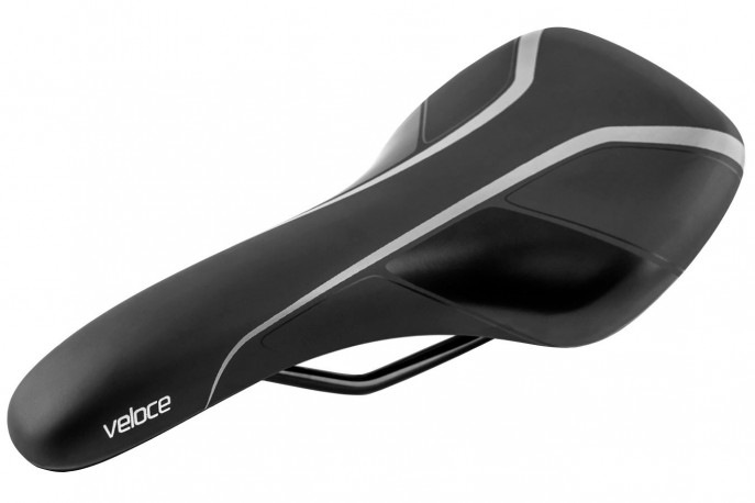 Selim MTB Veloce RVS Preto Verniz/Cinza - Selle Royal