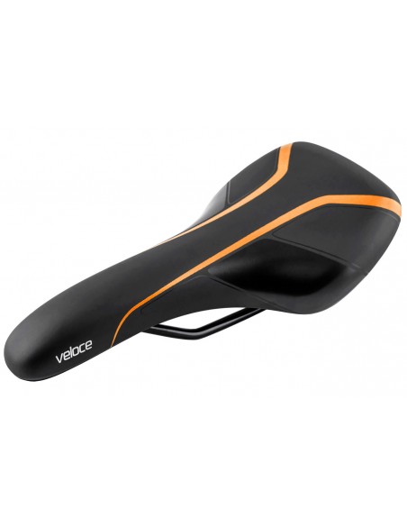 Selim MTB Veloce RVS Preto Verniz/Laranja - Selle Royal