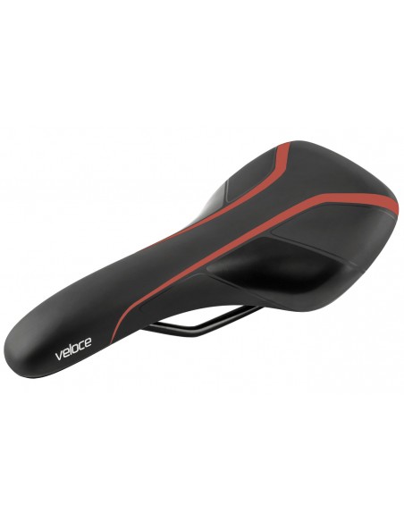 Selim MTB Veloce RVS Preto Verniz/Vermelho - Selle Royal