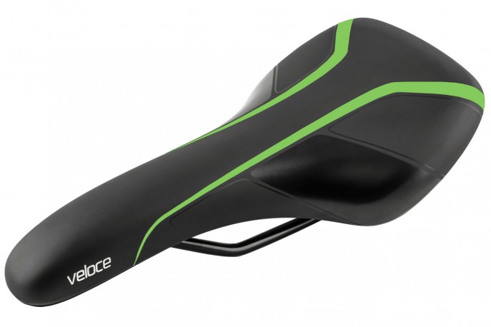 Selim MTB Veloce RVS Preto Verniz/Verde - Selle Royal