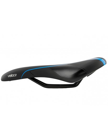 Selim MTB Veloce RVS Preto Verniz/Azul - Selle Royal