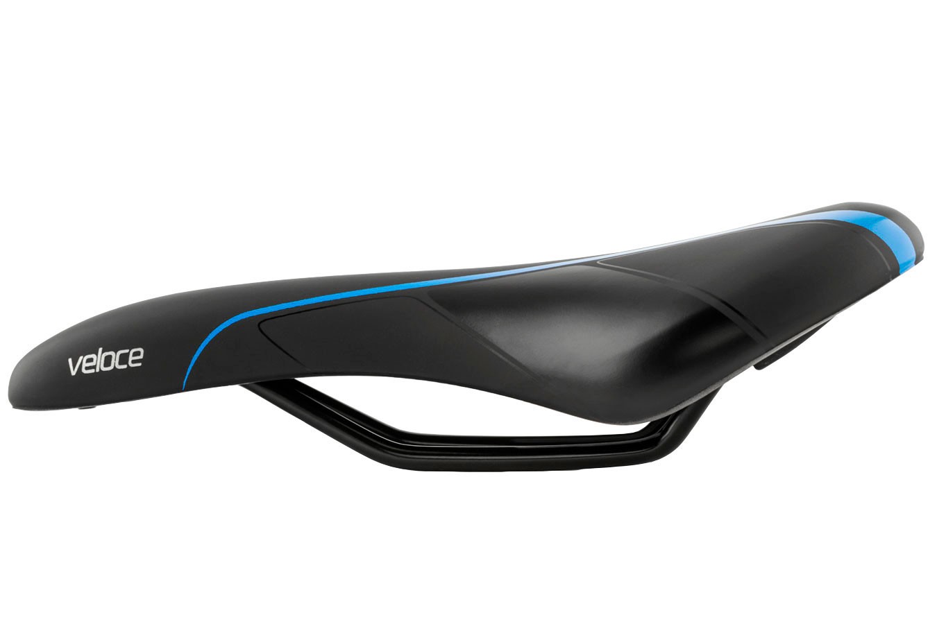 Selim MTB Veloce RVS Preto Verniz/Azul - Selle Royal