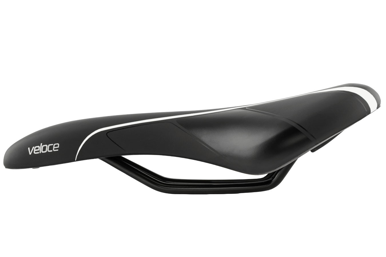 Selim MTB Veloce RVS Preto Verniz/Branco - Selle Royal