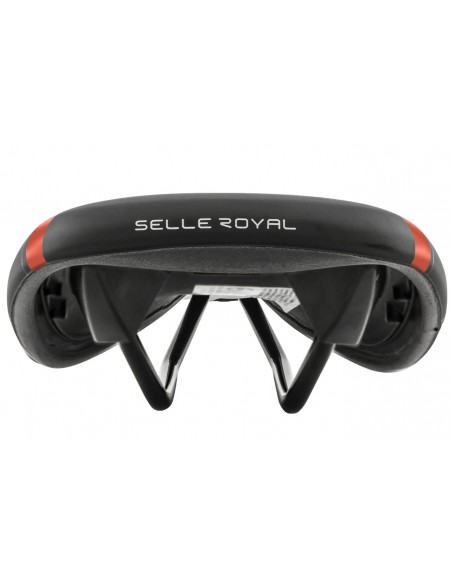 Selim MTB Veloce RVS Preto Verniz/Vermelho - Selle Royal