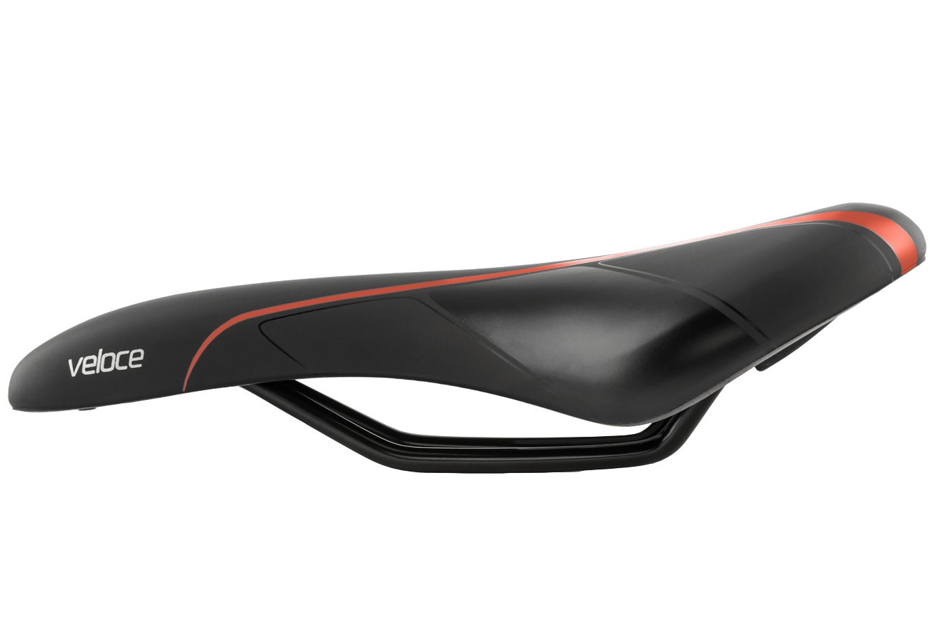 Selim MTB Veloce RVS Preto Verniz/Vermelho - Selle Royal