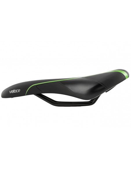 Selim MTB Veloce RVS Preto Verniz/Verde - Selle Royal