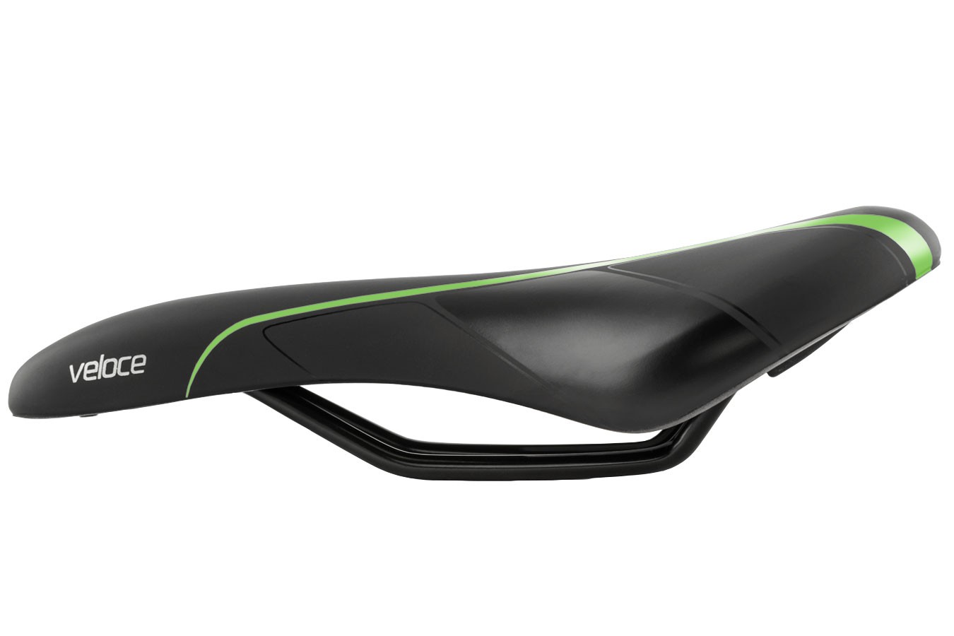 Selim MTB Veloce RVS Preto Verniz/Verde - Selle Royal