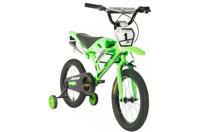 Bicicleta aro 16 KX Verde/Preta moto bike - Kawasaki