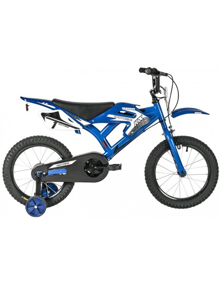 Bicicleta aro 16 KX Azul/Preta moto bike - Kawasaki