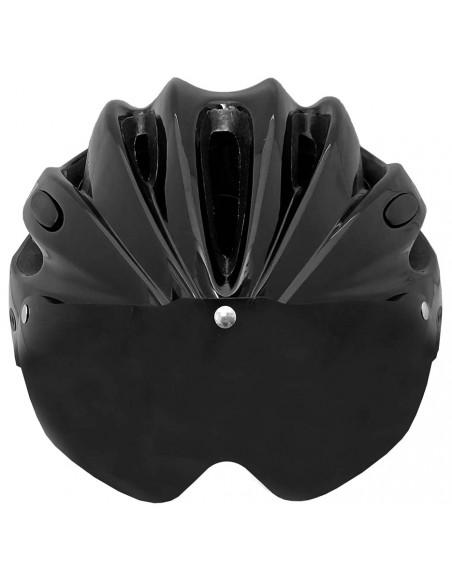 Capacete Ciclista Preto com Óculos Magnético - Elleven