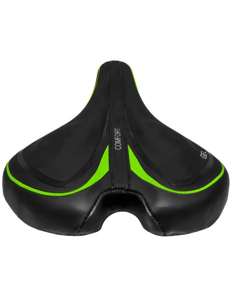 Selim MTB Gel preto com verde - Elleven