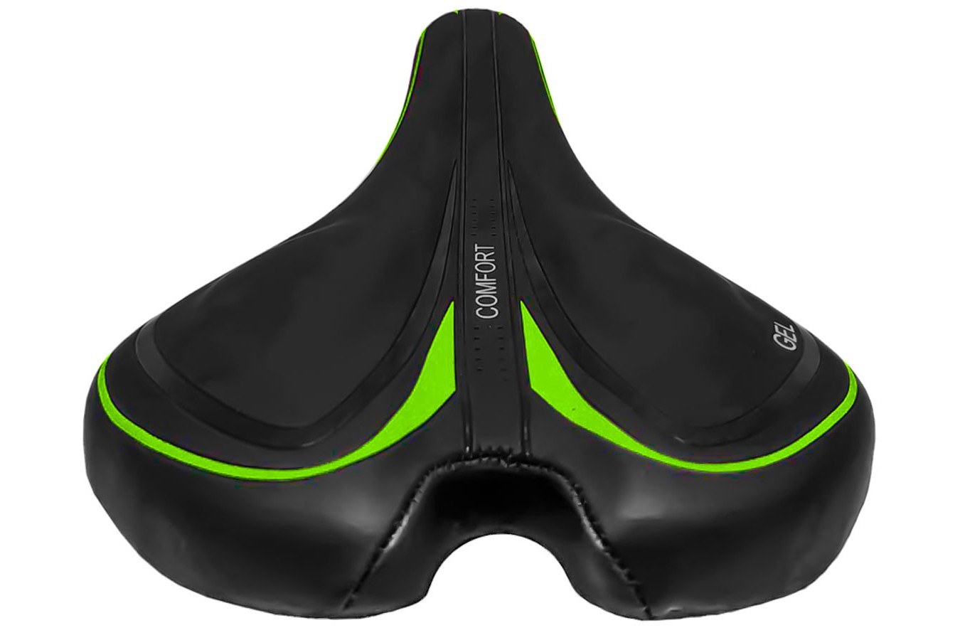 Selim MTB Gel preto com verde - Elleven