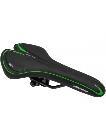 Selim MTB Gel preto com verde - Elleven