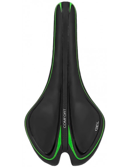 Selim MTB Gel preto com verde - Elleven