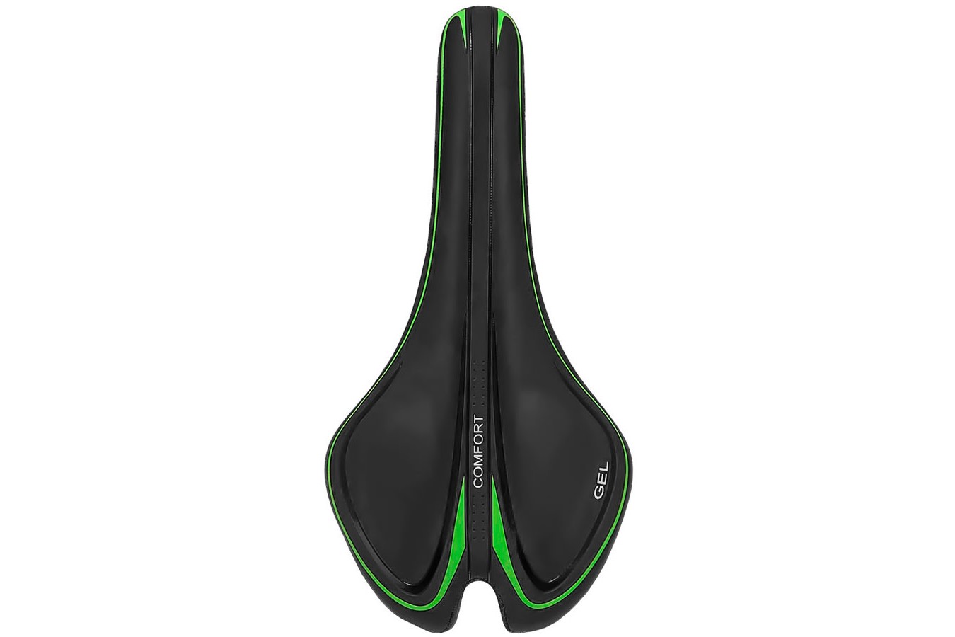 Selim MTB Gel preto com verde - Elleven