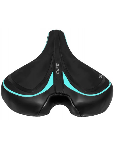 Selim MTB Gel preto com azul - Elleven