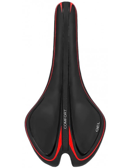 Selim MTB Gel preto com vermelho - Elleven