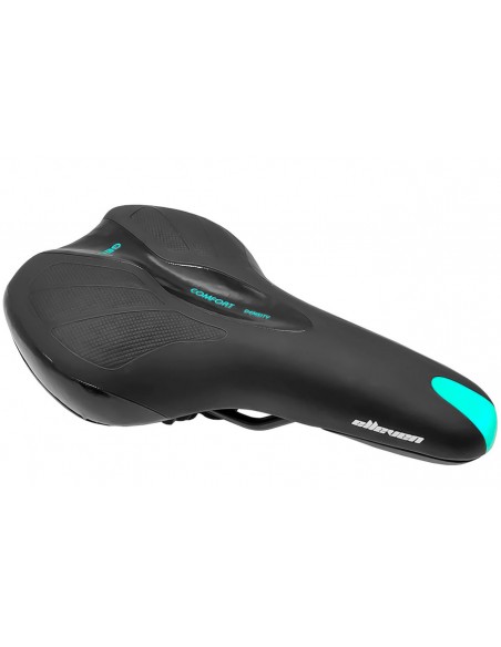 Selim MTB Anatômico Gel Preto/Azul - Elleven