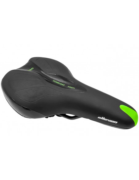 Selim MTB Anatômico Gel Preto/Verde - Elleven